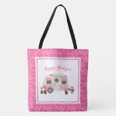 Roze Home Sweet Glamper Camper Tote Bag (Voorkant)