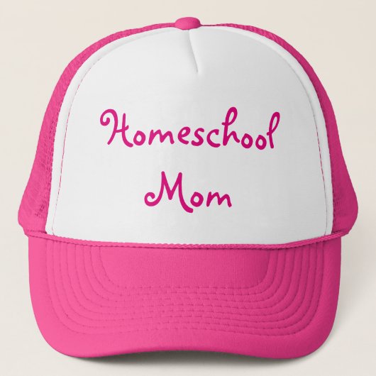 Roze Homeschool mama Trucker Pet (Voorkant)