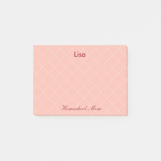  Roze Homeschool Moeder Post-it® Notes (Voorkant)