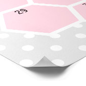 Roze Hommel Baby Verjaardag Voorspelling Kalender Poster (Hoek)