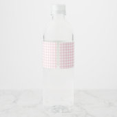 Roze hond Baby shower Waterflesetiketten Waterfles Etiket (Achterkant)