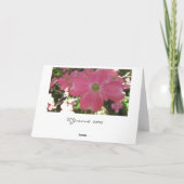 Roze Hond Bedankt Card (Achterkant)