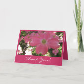 Roze Hond Bedankt Card (Voorkant)