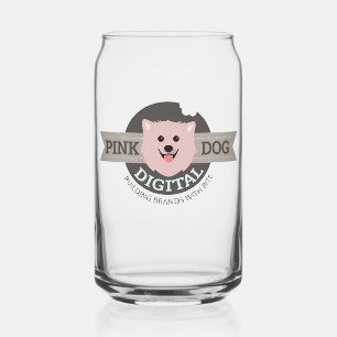 Roze Hond Digitale Blik Glas