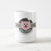 Roze Hond Digitale Grote Koffiemok (Center)