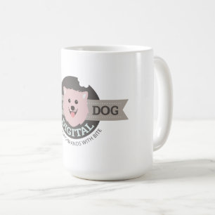 Roze Hond Digitale Grote Koffiemok