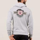 Roze Hond Digitale Ritssluiting Hoodie (Achterkant)
