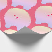 Roze hond, hondenkunst, pommerisch omslagpapier cadeaupapier (Hoek)