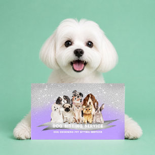 Roze Hond Influencer Contact Waterverf Puppy Visitekaartje