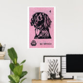 Roze hond - Matchbox Print - Esthetische wandkunst (Thuiskantoor)