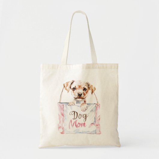 Roze Hond Moeder Tas (Voorkant)