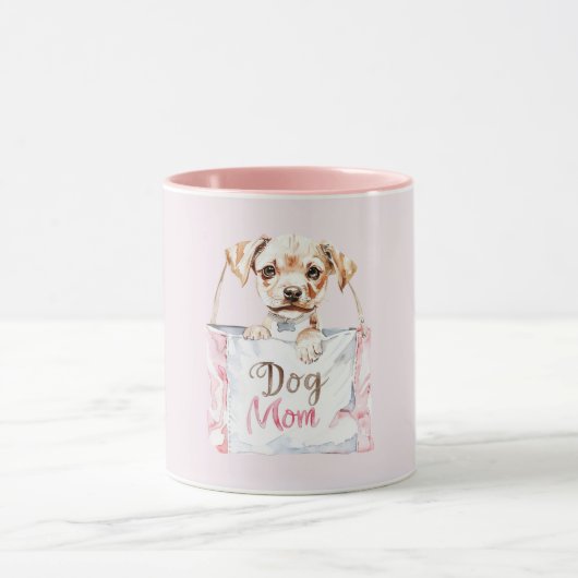 Roze Hond Moeder Tas Mok (Midden)