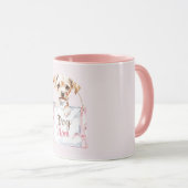 Roze Hond Moeder Tas Mok (Voorkant rechts)