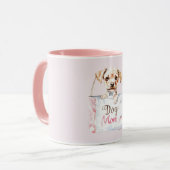 Roze Hond Moeder Tas Mok (Voorkant links)
