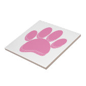Roze Hond Pawprint Hand getrokken Custom Tegeltje (Zijkant)