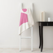Roze hond Pawprint Sherpa Blanket Deken (In situ)
