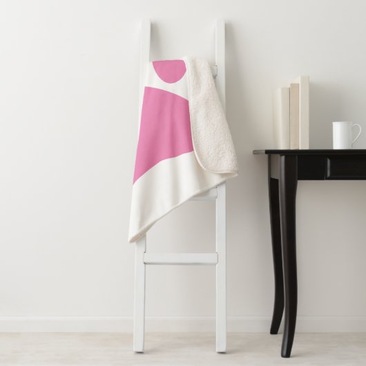 Roze hond Pawprint Sherpa Blanket Sherpa Deken (In situ)