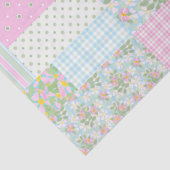  Roze Hond Roos Faux Patchwork Tissue Papier (Detail)