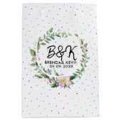 Roze hond roos medium cadeauzakje (Voorkant)