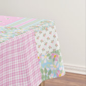  roze hond Rozen Faux Patchwork Tablecloth Tafelkleed (Voorbeeld)