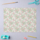 Roze Hond Rozen op Taupe Tissue Paper Tissuepapier (Craft)