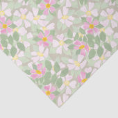 Roze Hond Rozen op Taupe Tissue Paper Tissuepapier (Detail)