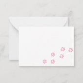 Roze hond schildert afdrukken De eigenaar van het  Notitiekaartje (Achterkant)
