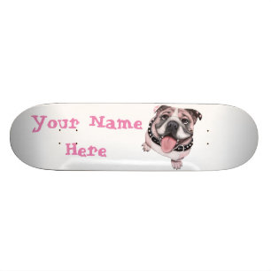 Roze hond Skateboard