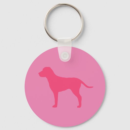 Roze Hond Sleutelhanger (Voorkant)