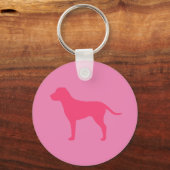 Roze Hond Sleutelhanger (Voorkant)