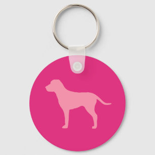 Roze Hond Sleutelhanger