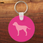 Roze Hond Sleutelhanger (Voorkant)