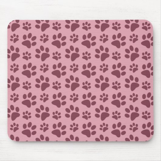 roze hondafdrukpatroon muismat (Voorkant)