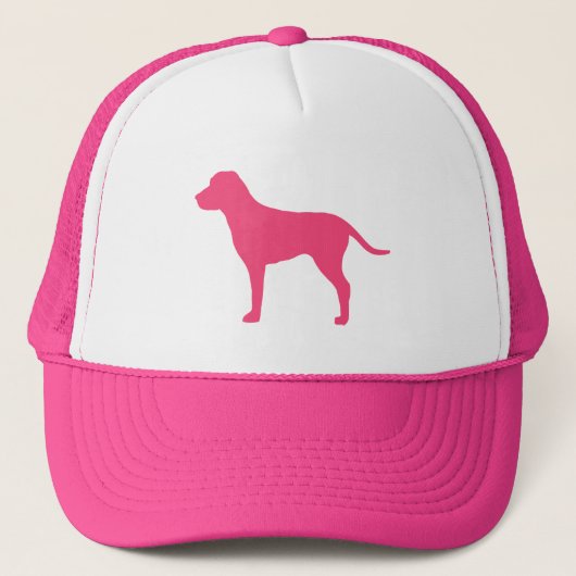 Roze Honden Trucker Hoed Pet (Voorkant)