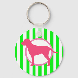 Roze Hondenriem Sleutelhanger