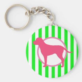 Roze Hondenriem Sleutelhanger