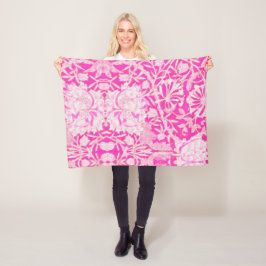 Roze Honeysuckle Fleece Deken, klein 30 "x 40"