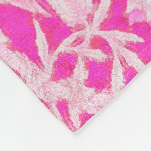 Roze Honeysuckle Fleece Deken, klein 30 "x 40" (Hoek)