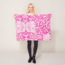 Roze Honeysuckle Fleece Deken, klein 30 "x 40"