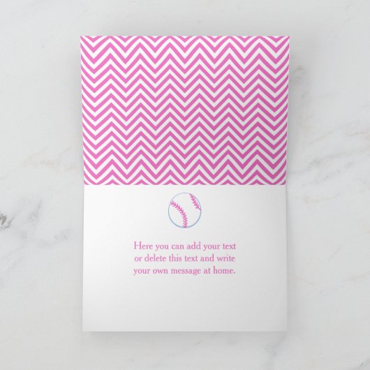 Roze honkbal bedankt (Binnen)