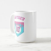 Roze honkbal Drip Koffiemok (Voorkant links)