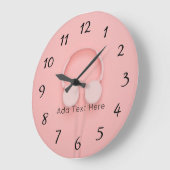 Roze hoofdtelefoon met draden grote klok (Hoek)