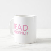 Roze Hoofdtuinier koffiemok (Voorkant links)