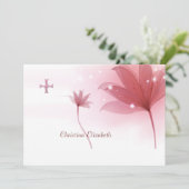 Roze hooggepersonaliseerde religie Hartelijk dank Bedankkaart (Staand voorkant)