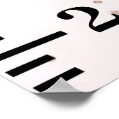 Roze Hoogland Kalf Groeicurve Poster (Hoek)