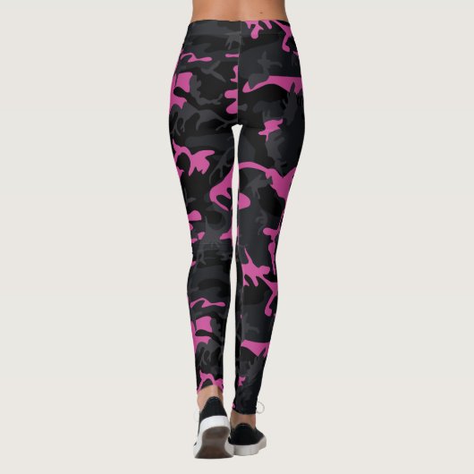 Roze hooglichten Camo Leggings (Achterkant)