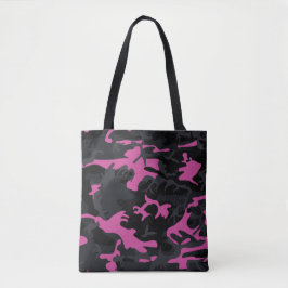 Roze hooglichten Camo Tote Bag