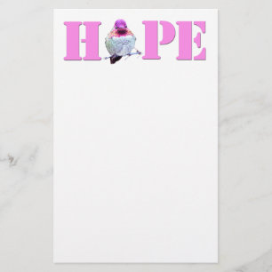 Roze HOOP Hummingbird foto briefpapier
