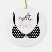 Roze Hope Awareness Ribbon Bra Keramisch Ornament (Voorkant)