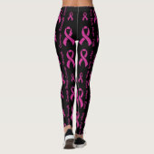 Roze Hope Faith Sterke Courage... Borstkanker Leggings (Achterkant)
